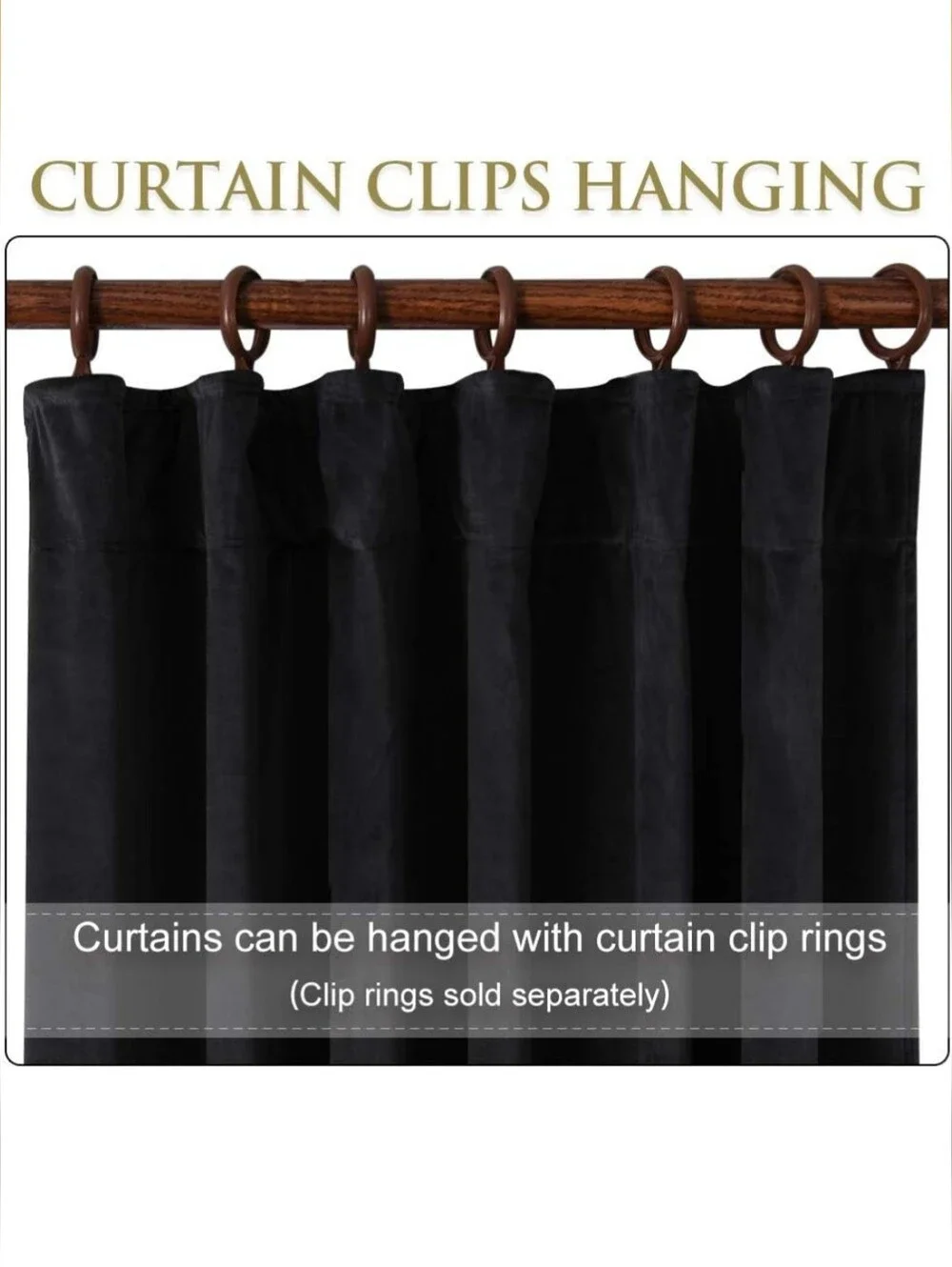 Black Velvet Curtain Panels - 52
